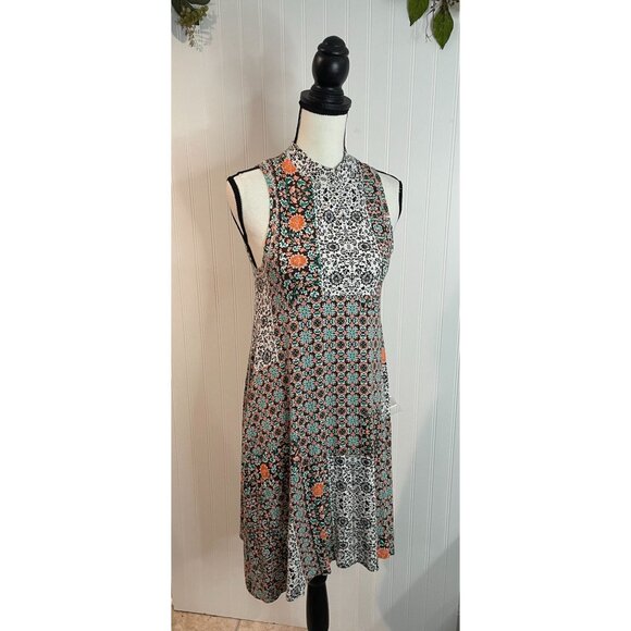 Maeve XS Sleeveless Mixed Floral Patchwork Swing Dress - Picture 3 of 15